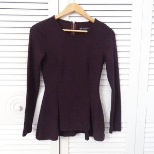 NWOT! Purple Peplum Blouse